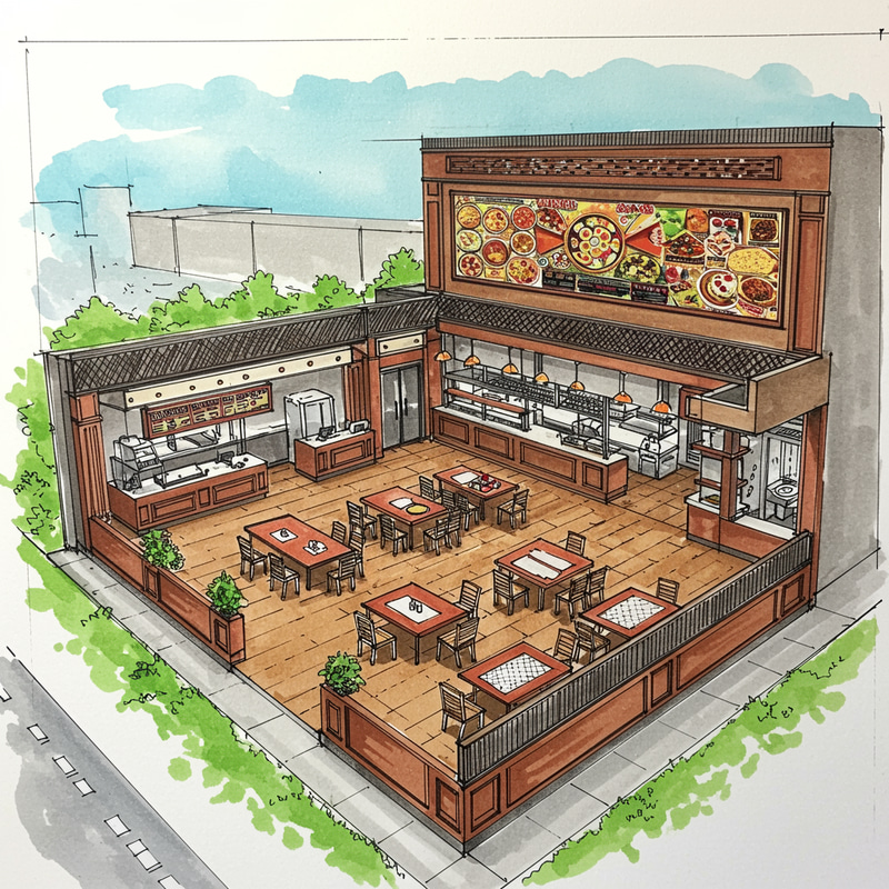 Fast Food & Pizza Restaurant Interior Design Fast Food & Pizza Restaurant Interior Design