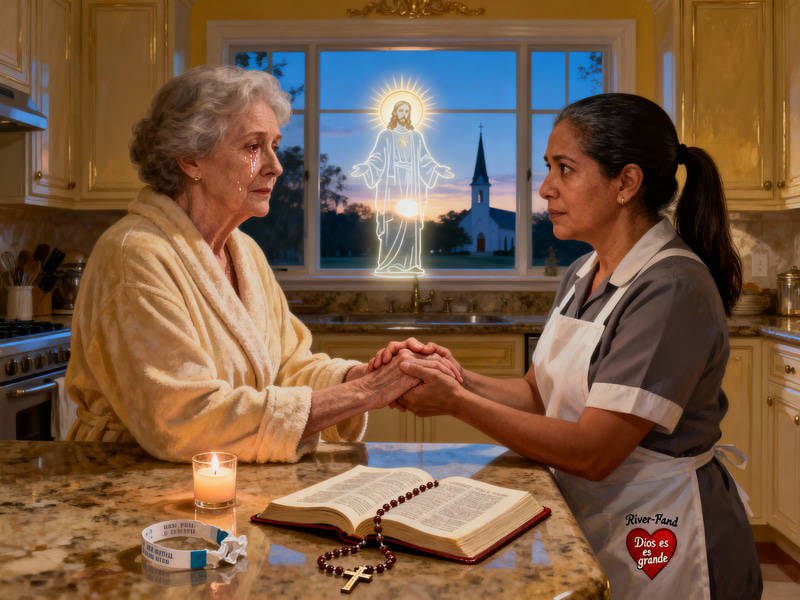 Emotional Moment in a Luxurious Kitchen Emotional Moment in a Luxurious Kitchen