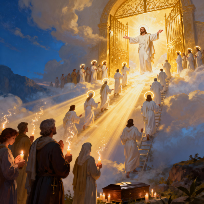 Cinematic Illustration of Jesus and the Golden Gate Cinematic Illustration of Jesus and the Golden Gate