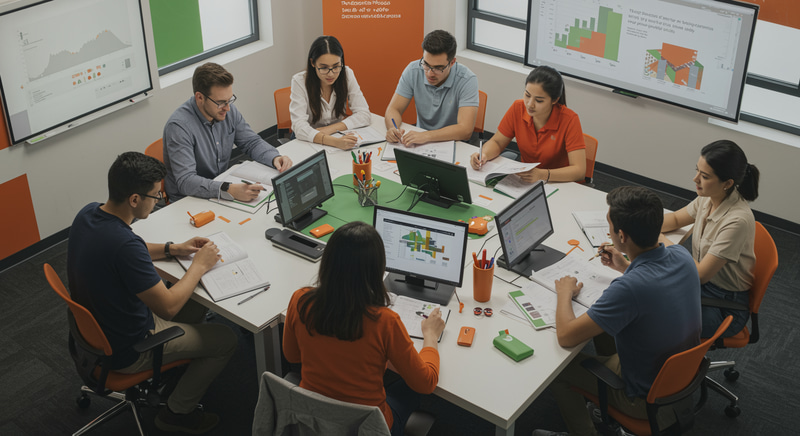 Professional Training Reflected in Orange and Green Professional Training Reflected in Orange and Green
