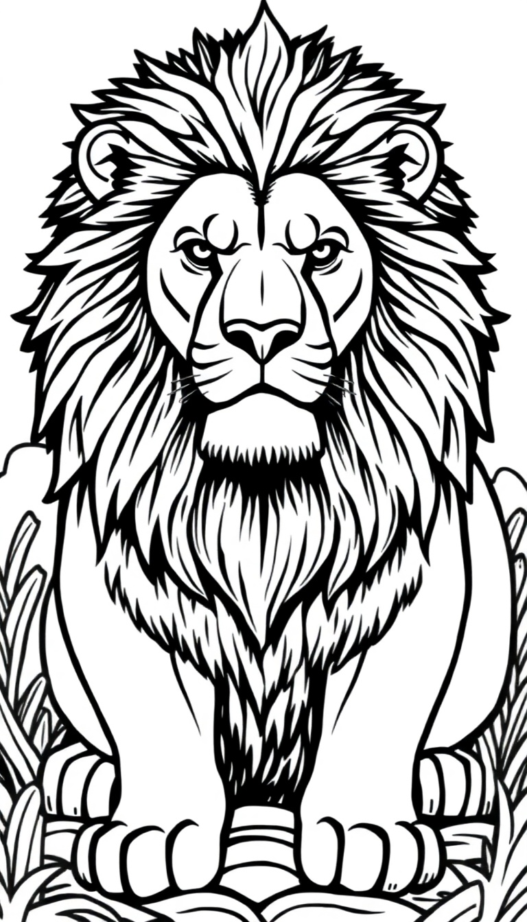Majestic Lion Coloring Page for All Ages Majestic Lion Coloring Page for All Ages