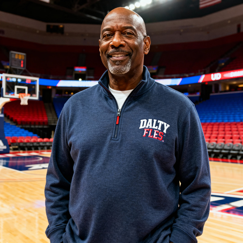 Tim Meadows at UD Arena in Flyers Gear