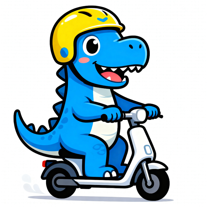 Energetic Blue Dinosaur Mascot for Tech Brands Energetic Blue Dinosaur Mascot for Tech Brands
