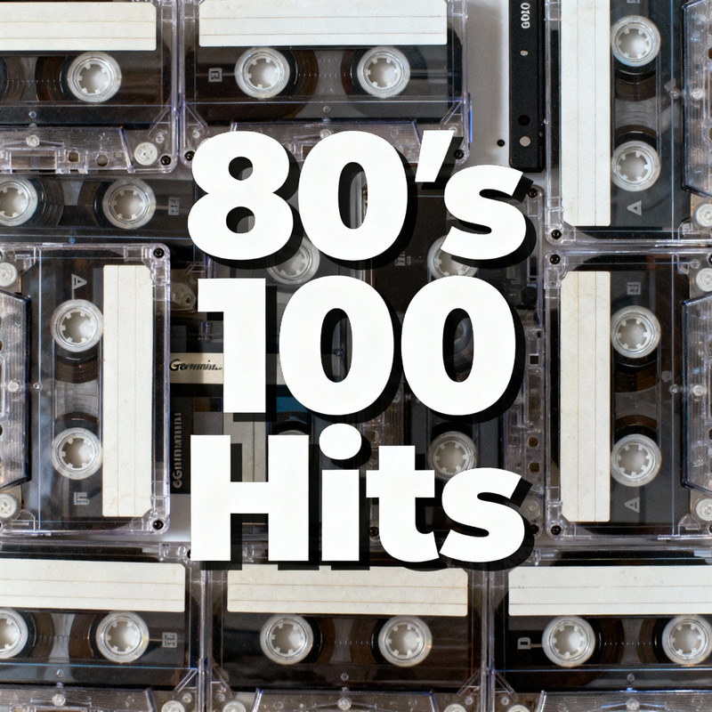 80's 100 Hits Album Cover - Retro Style