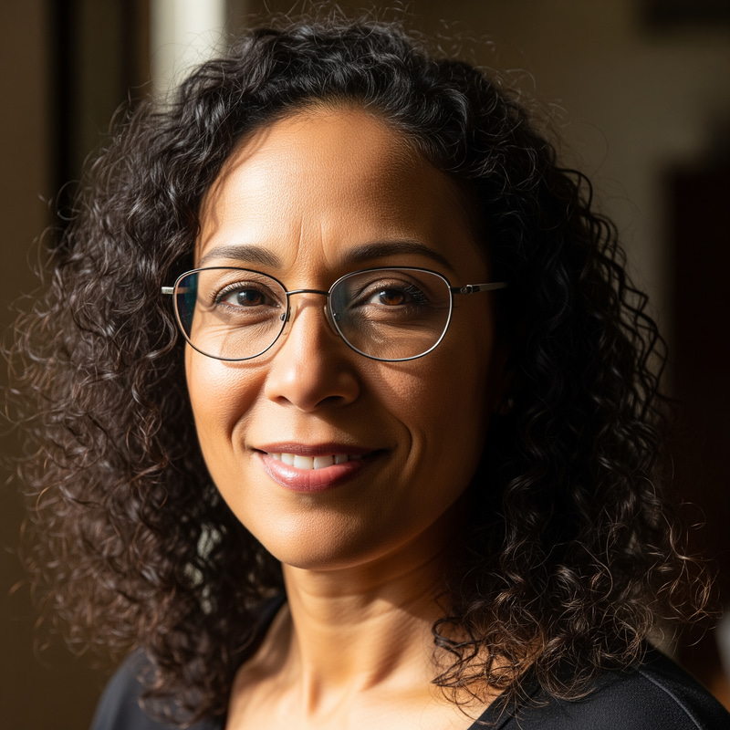 Biracial 50-Year-Old Woman: Korean & Black Mix