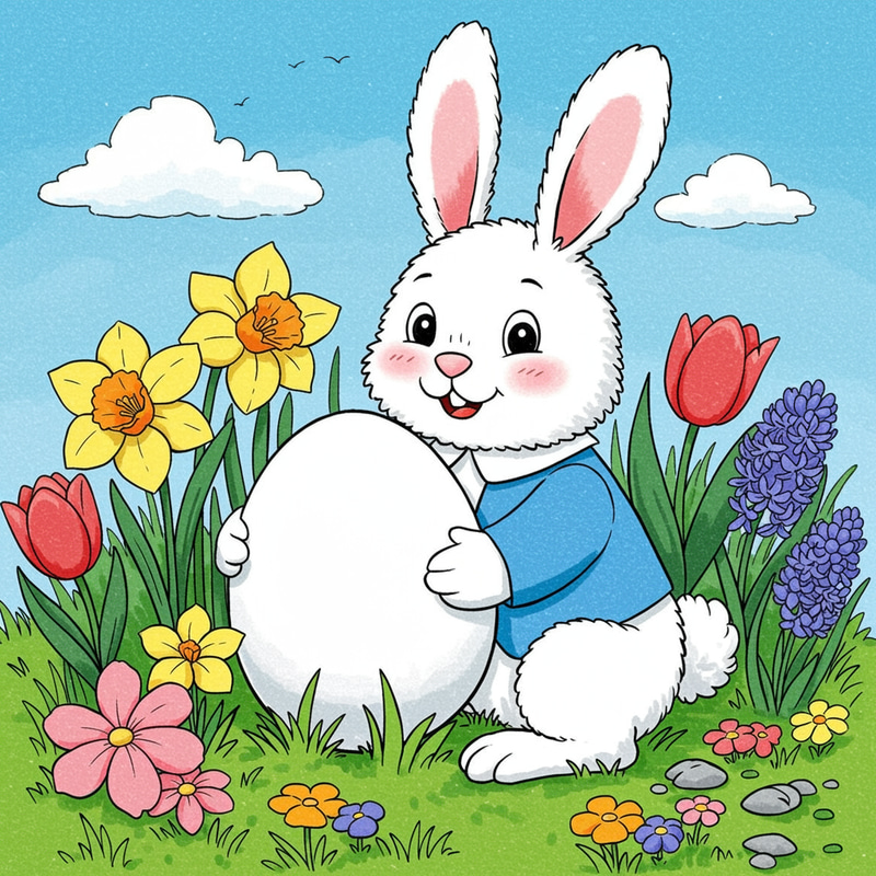 Easter Bunny Coloring Book Fun Easter Bunny Coloring Book Fun