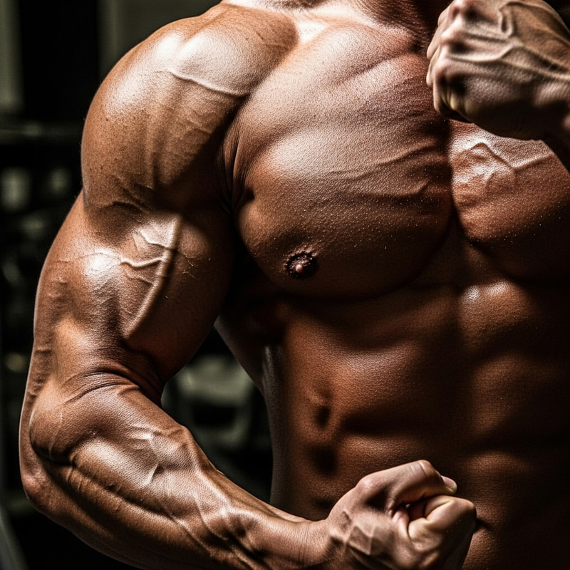 Powerful Muscular Arms with Veins