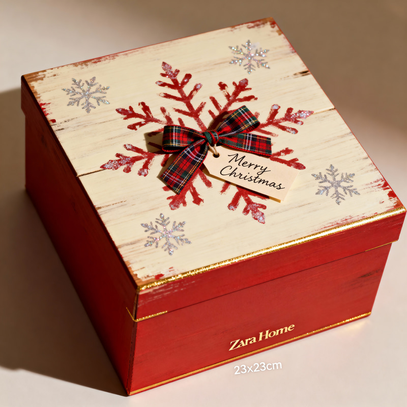 Charming 23x23 cm DIY Christmas Box