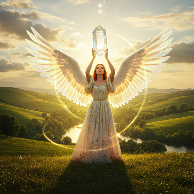 Goddess Angel Illuminating a Magical Landscape Goddess Angel Illuminating a Magical Landscape