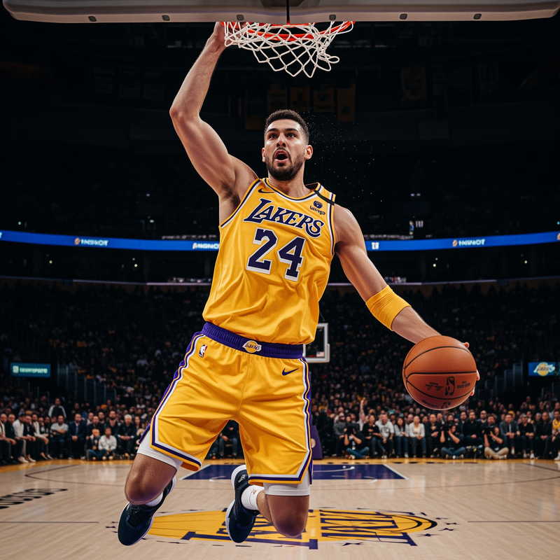 Realistic Lakers NBA Player Image Realistic Lakers NBA Player Image