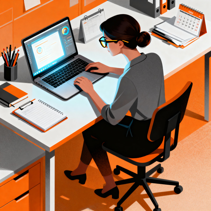 Empowered Woman with AI Tools at Work Empowered Woman with AI Tools at Work