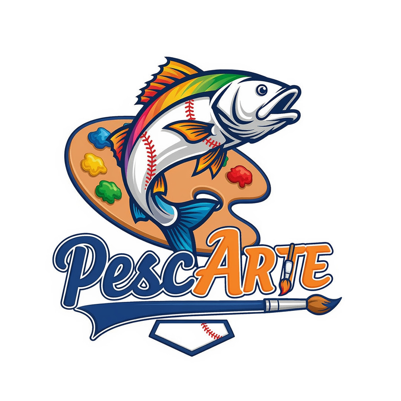 PescArte Baseball T-Shirt Logo Design