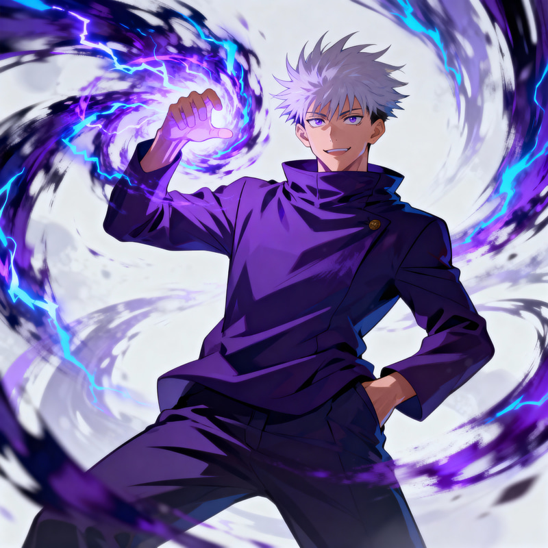 Hyper-Realistic Satoru Gojo Anime Illustration Hyper-Realistic Satoru Gojo Anime Illustration