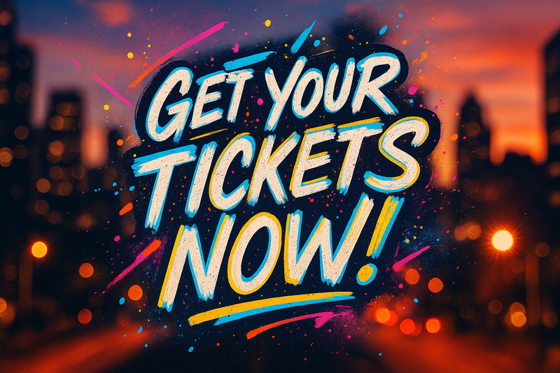 Get Your Tickets Now! Vibrant Urban Art
