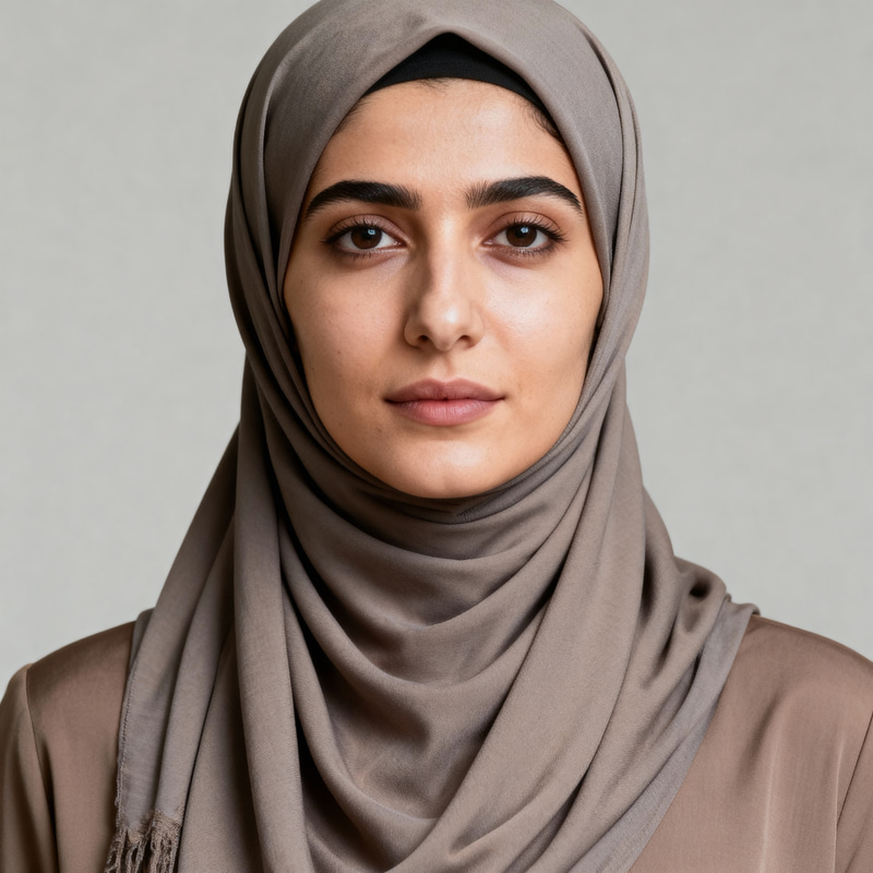 Realistic Persian Woman ID Photo with Hijab