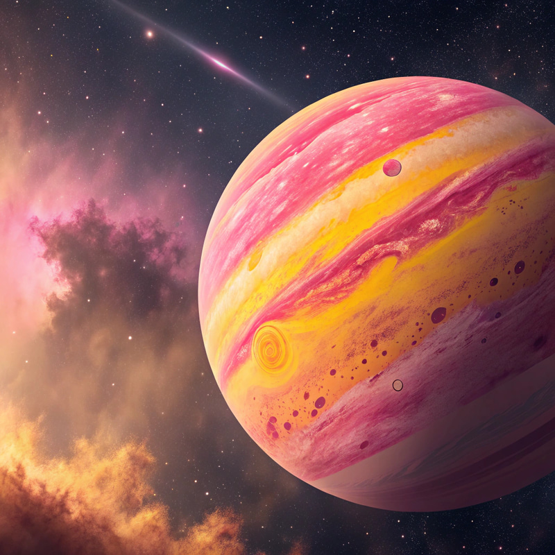 Stunning Pink and Yellow Gas Giant Stunning Pink and Yellow Gas Giant
