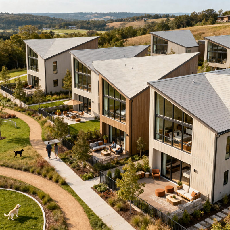 Luxury 2-Story Houses with Scenic Landscapes Luxury 2-Story Houses with Scenic Landscapes