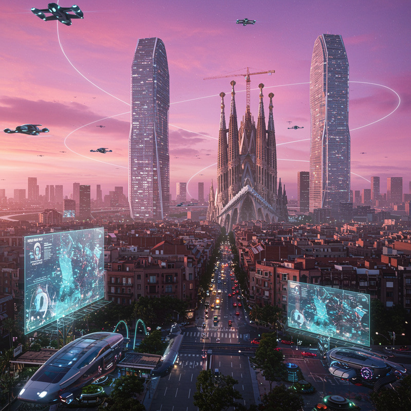 Explore Futuristic Barcelona City