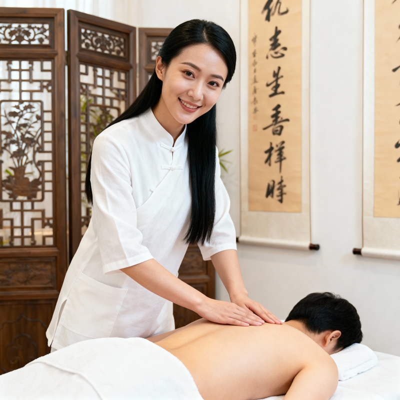 Relaxing Chinese Massage Therapy in a Serene Spa