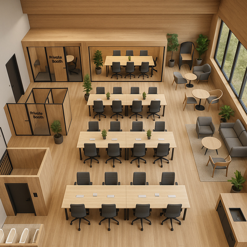 Office Design Proposals for 40 Staff Members