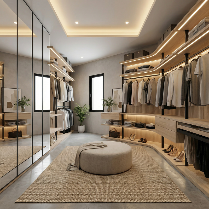 Minimalist Dressing Room Design Ideas
