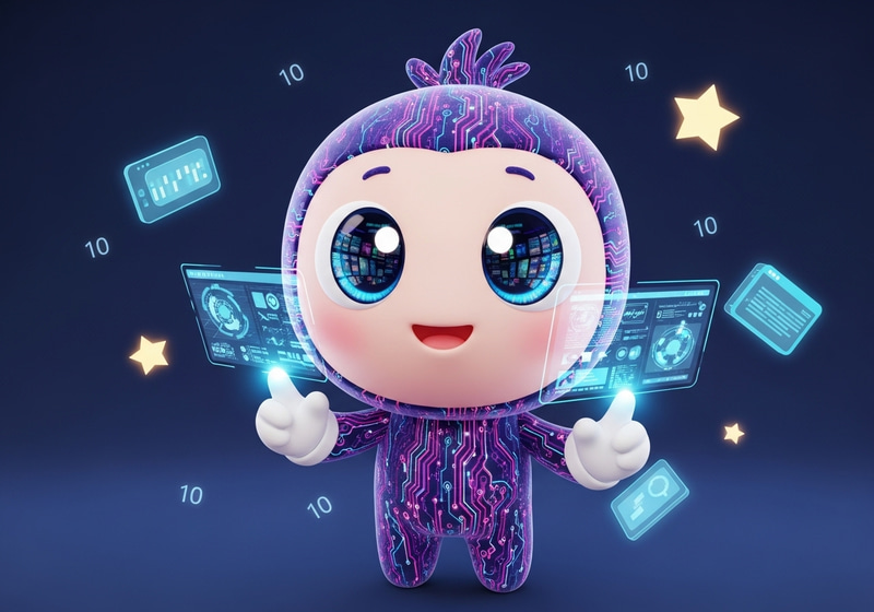 Whimsical Tech Mascot: Innovation & Imagination Whimsical Tech Mascot: Innovation & Imagination