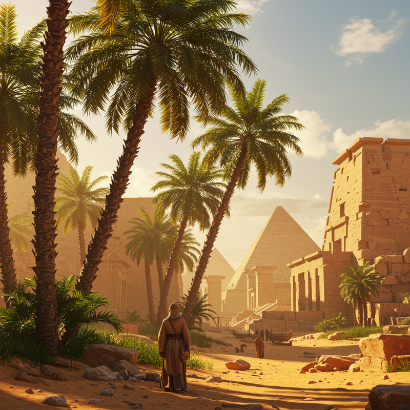 Spring Palm Trees in Ancient Egypt Spring Palm Trees in Ancient Egypt