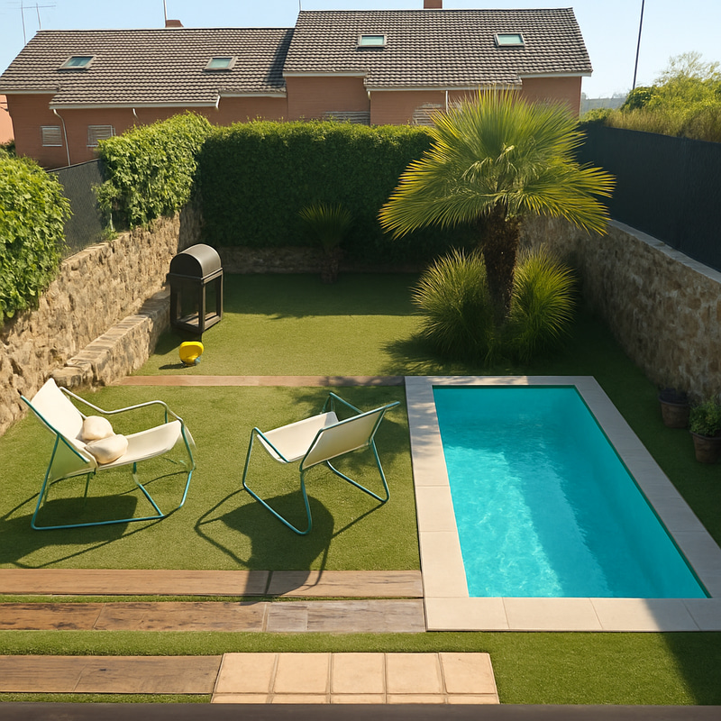 Rectangular Pool on the Right Side Rectangular Pool on the Right Side