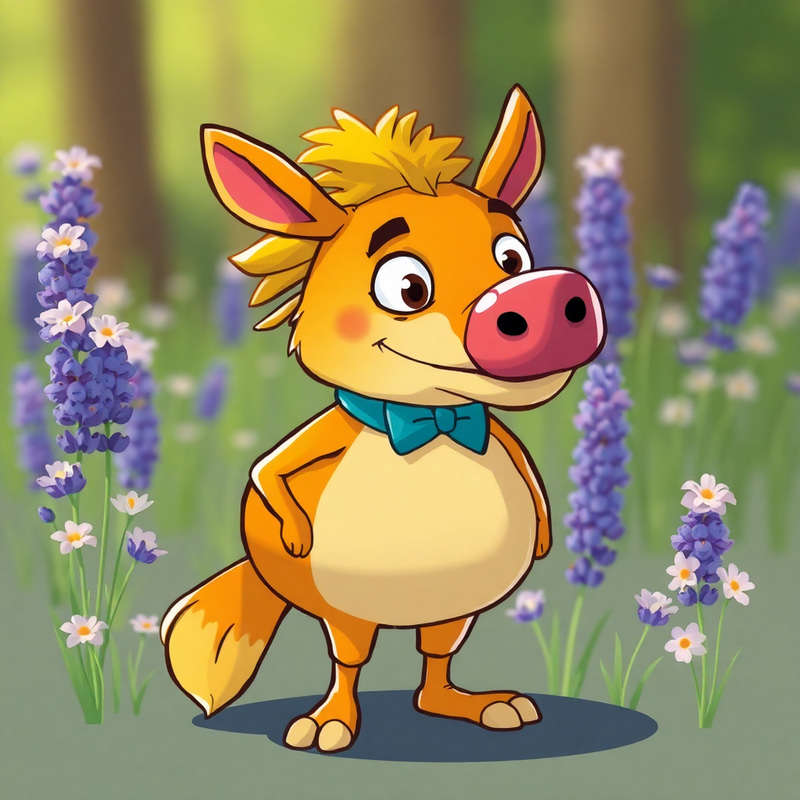 Cartoon Lavender Mascot Design Cartoon Lavender Mascot Design