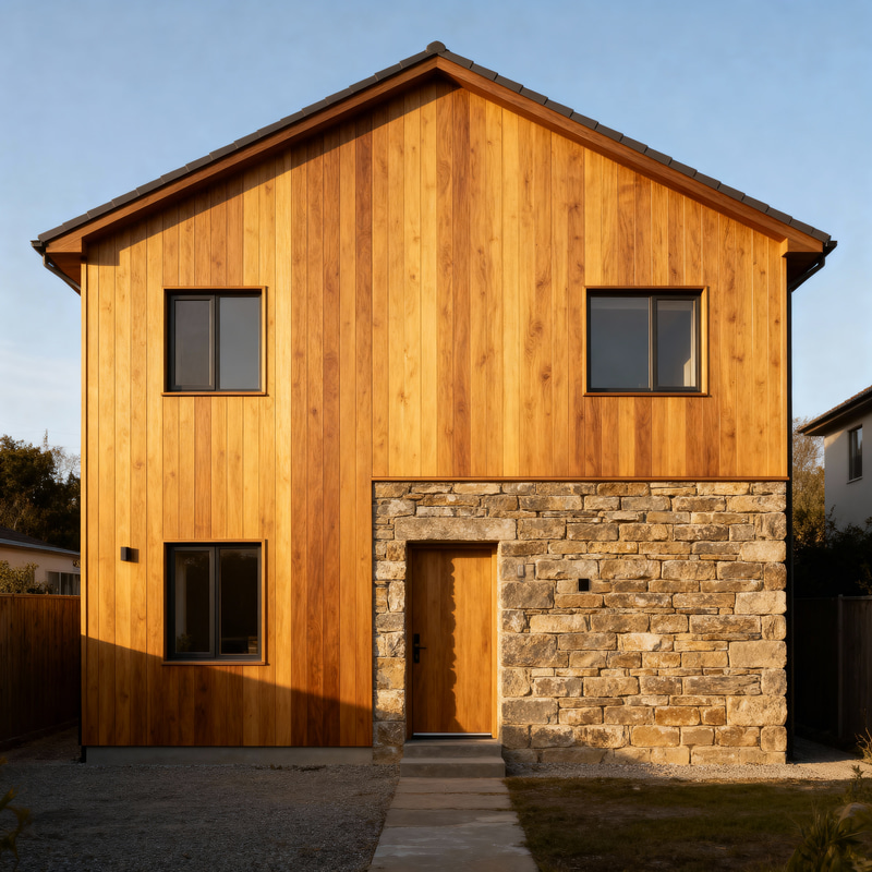 Medium Sized House with Oak Wood and Stone Brick Medium Sized House with Oak Wood and Stone Brick