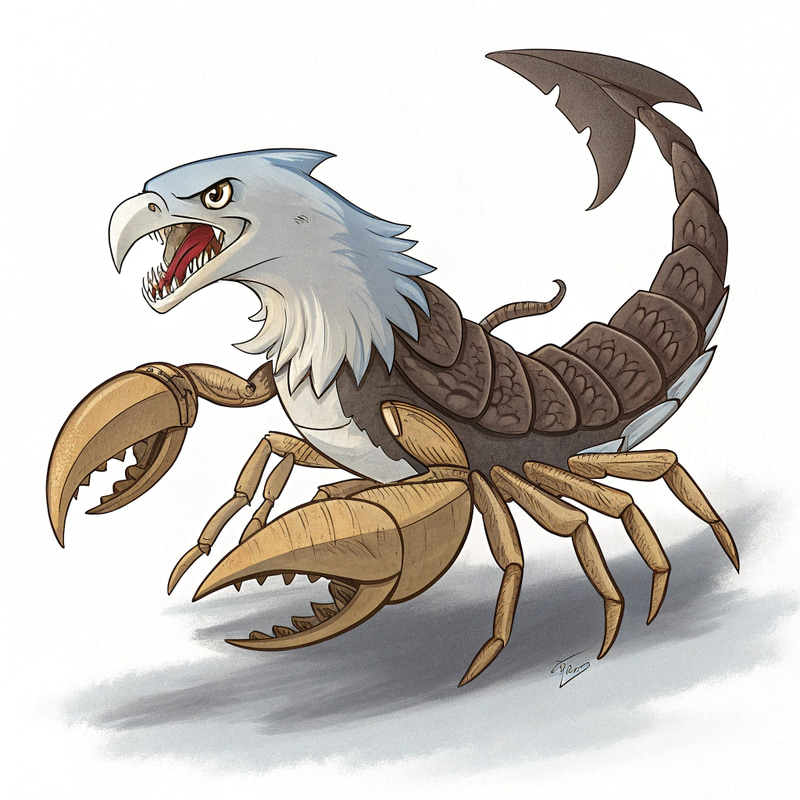 Scorpion-Shark-Eagle Hybrid Art Scorpion-Shark-Eagle Hybrid Art