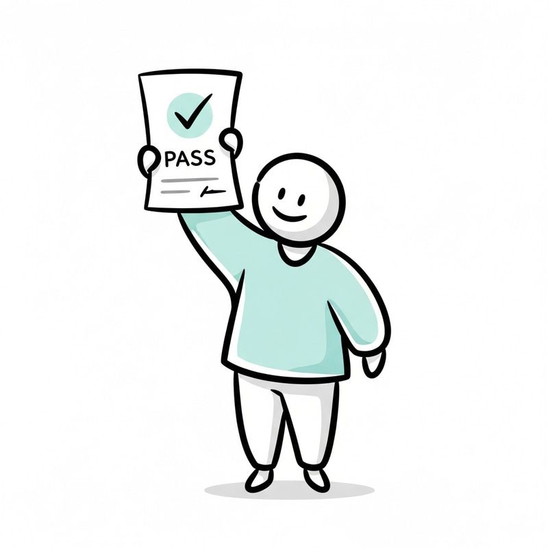 Whimsical SVG Illustration of Exam Success Whimsical SVG Illustration of Exam Success