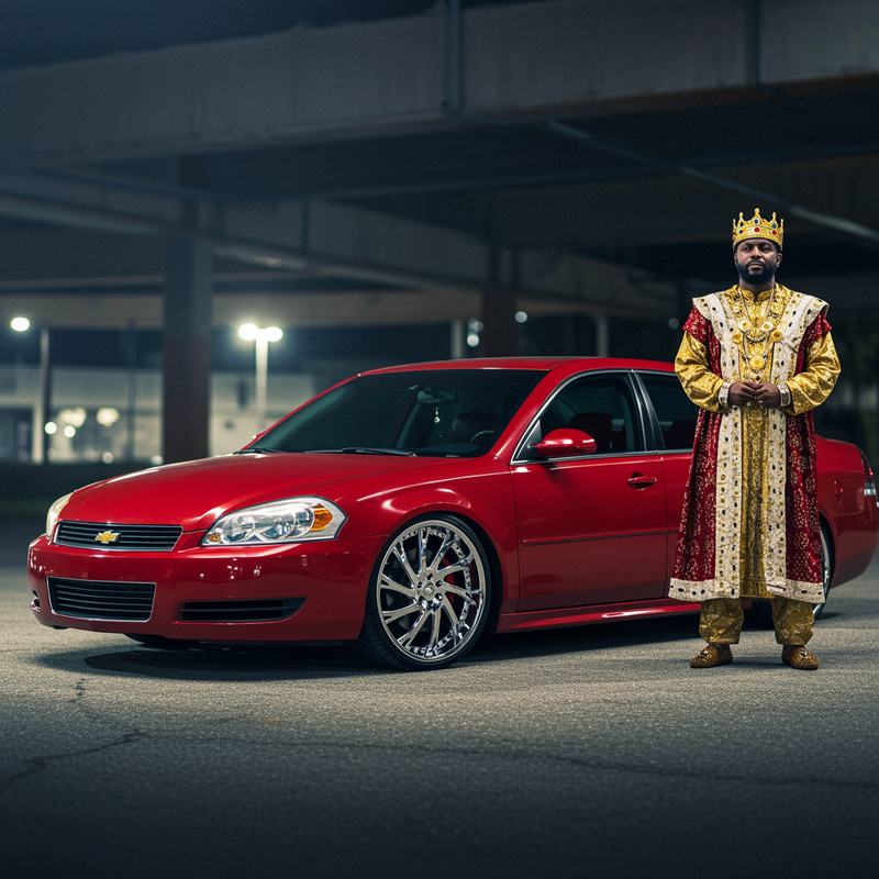 2009 Chevrolet Impala: Red, Lowered & Chrome Rims 2009 Chevrolet Impala: Red, Lowered & Chrome Rims