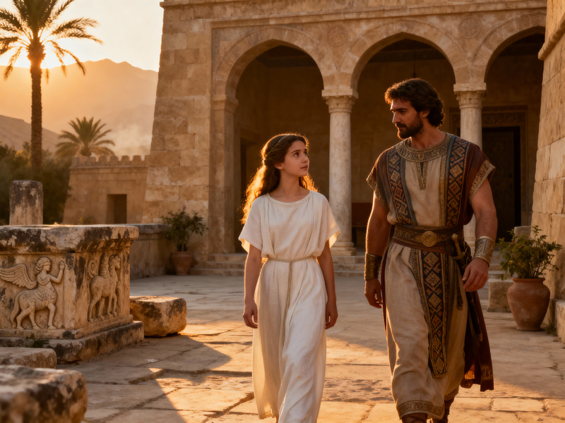 Sunset Over Ancient Susa: Ester and Mardoqueo