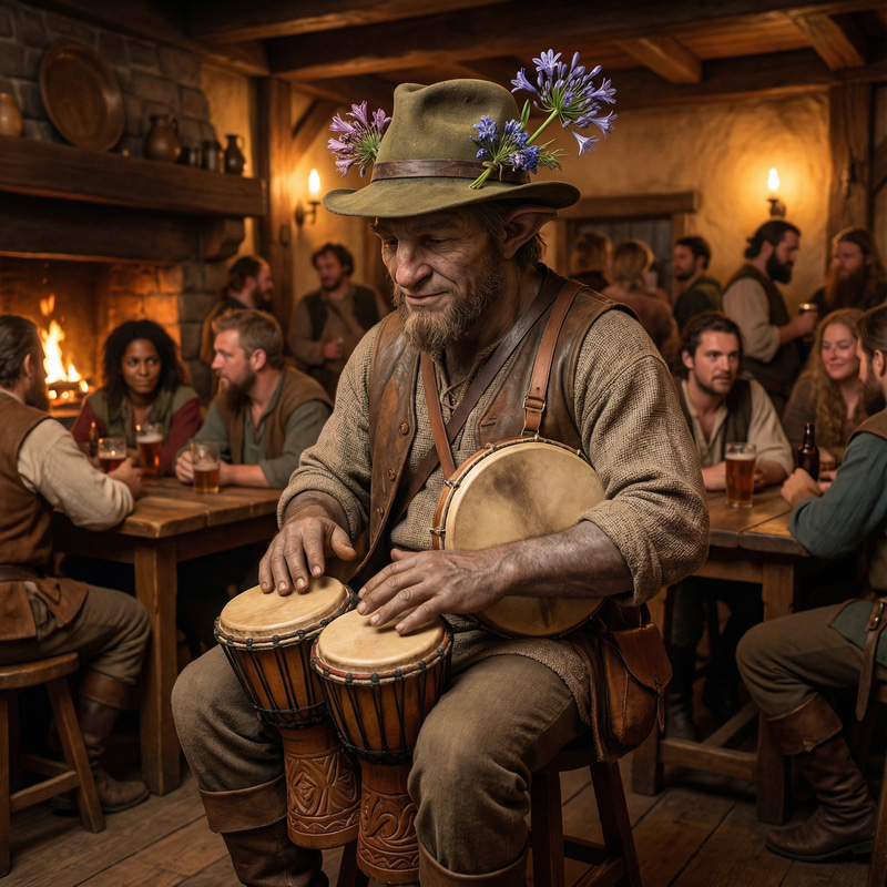 Firbolg Bard with Fedaro and Drums | D&D Character