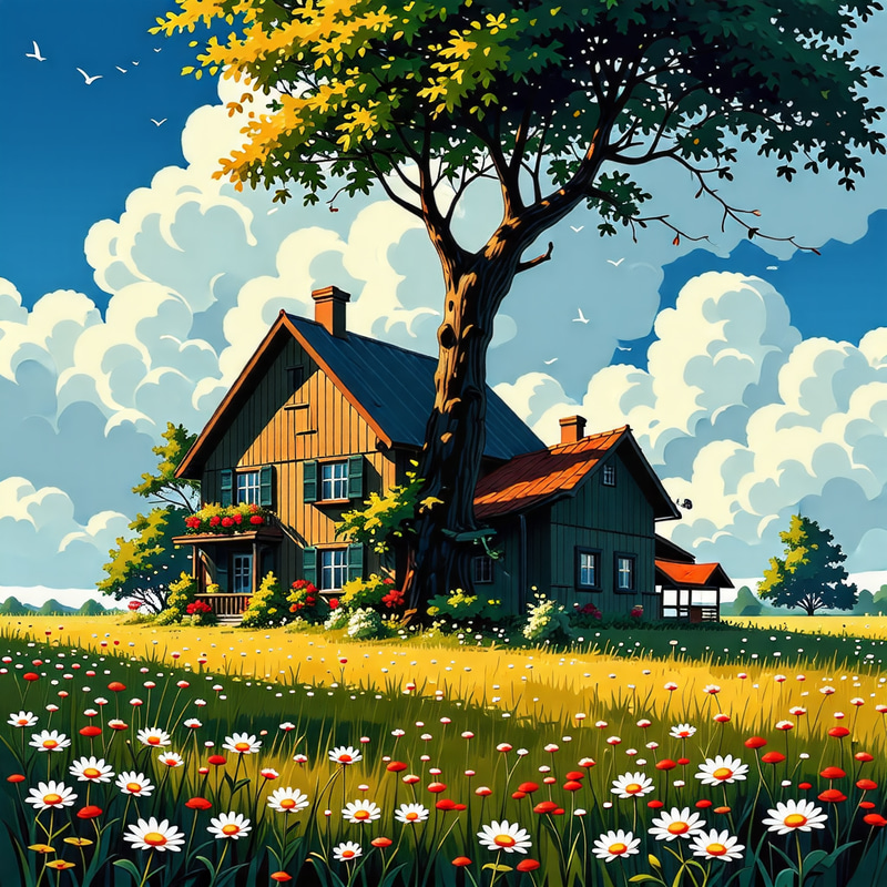 Anime Countryside Landscape Painting | Cyril Rolando & Goro Fujita Anime Countryside Landscape Painting | Cyril Rolando & Goro Fujita