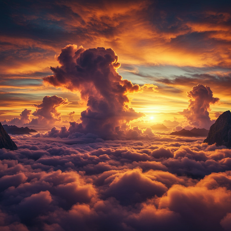 Inca Gods Cloud Landscape Artwork Inca Gods Cloud Landscape Artwork