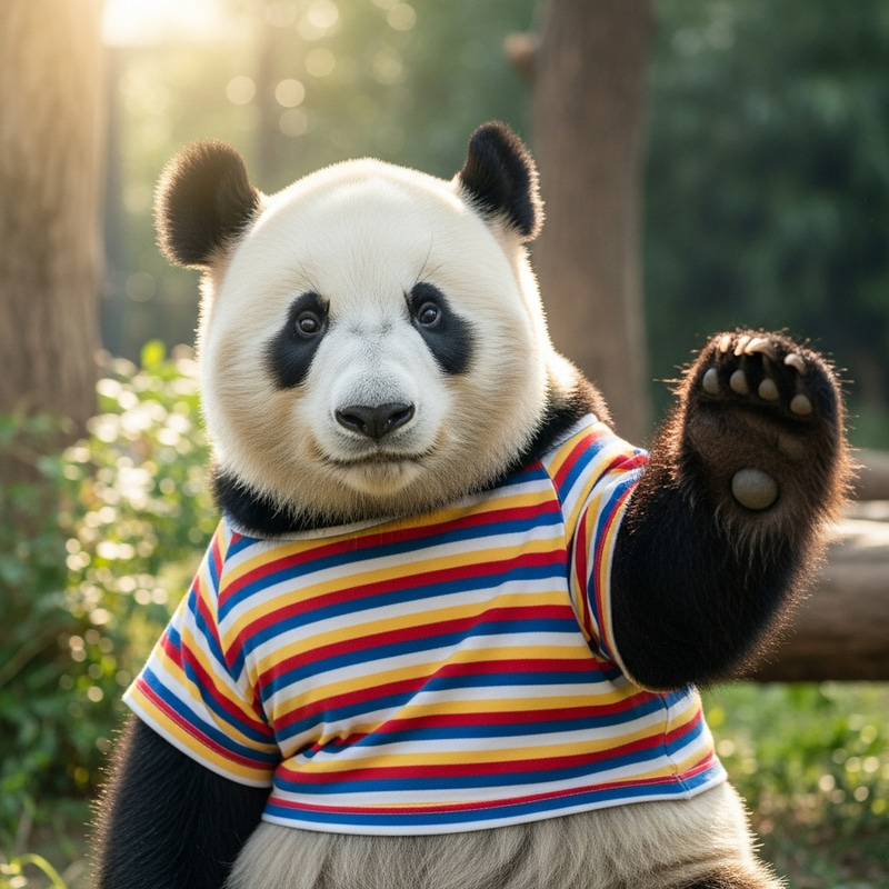 Cute Panda Wearing a Shirt - Adorable Designs Cute Panda Wearing a Shirt - Adorable Designs