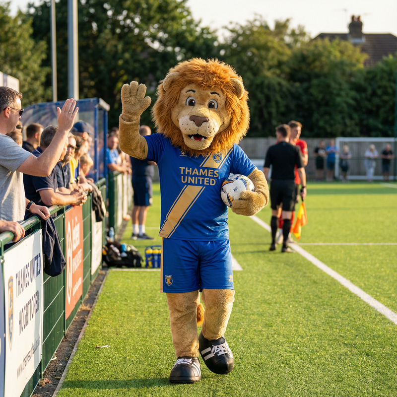 Thames United Lion Mascot Design