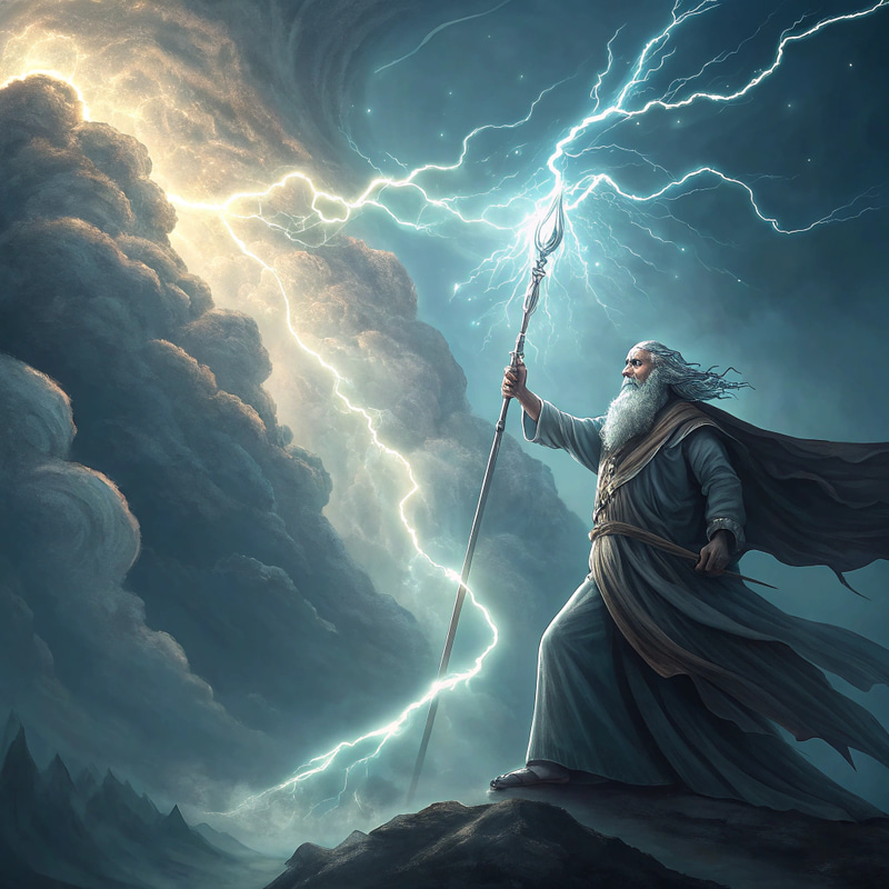 Wisdom God with Thunder and Lightning Wisdom God with Thunder and Lightning