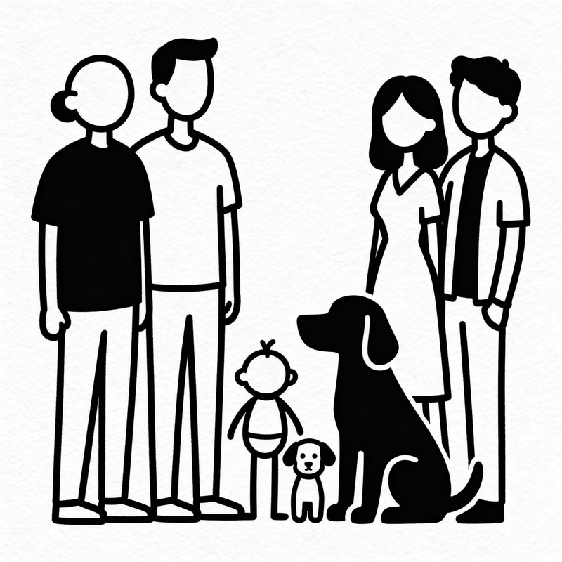 Stick Figure Family Drawing: Parents & Adult Children