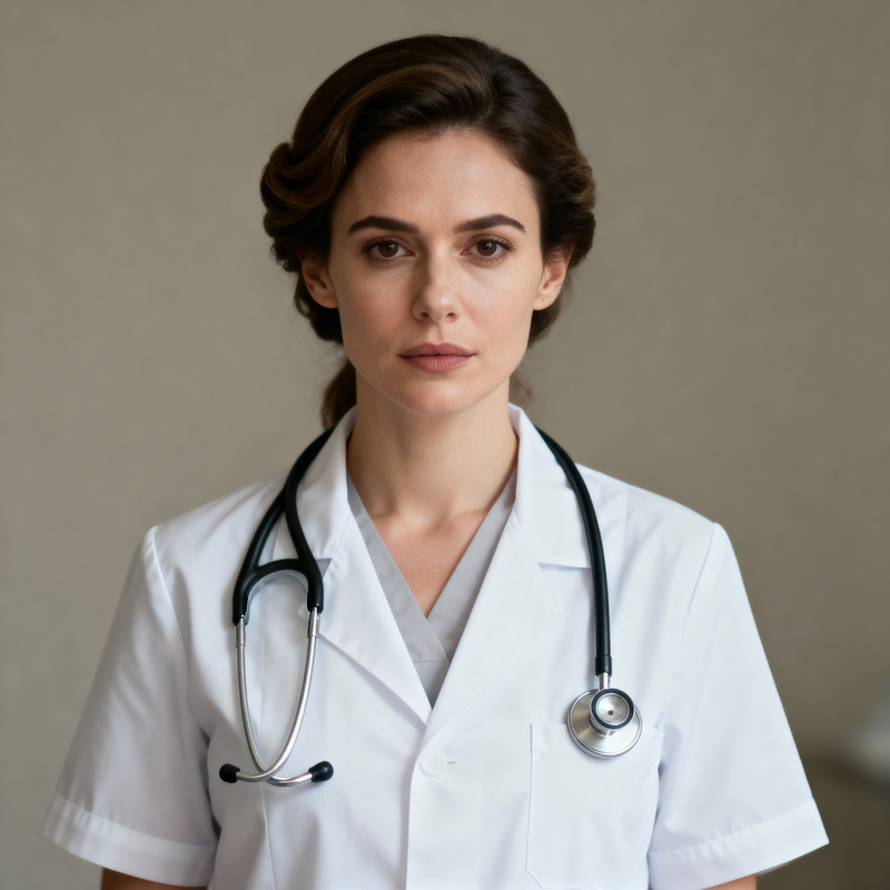 Professional Woman in White Lab Coat Photo Professional Woman in White Lab Coat Photo