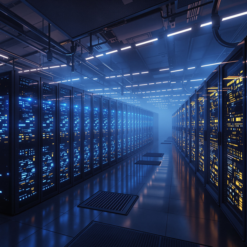 Ultra Realistic Data Center with AI Logistics