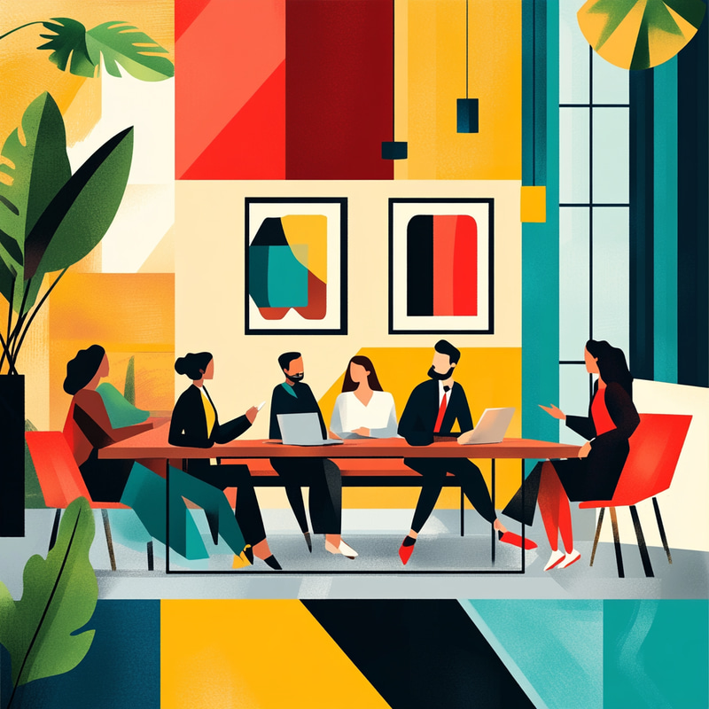 Diverse Team Collaboration in Modern Office Diverse Team Collaboration in Modern Office