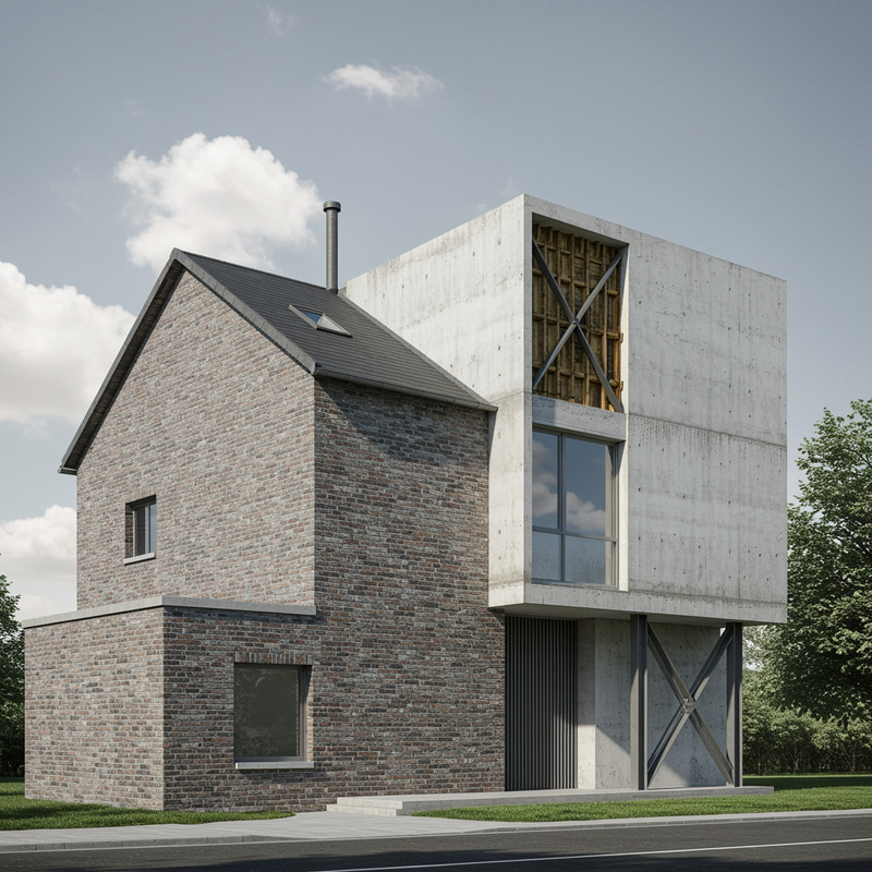 Modern Three-Story Flat Roof House Design Modern Three-Story Flat Roof House Design