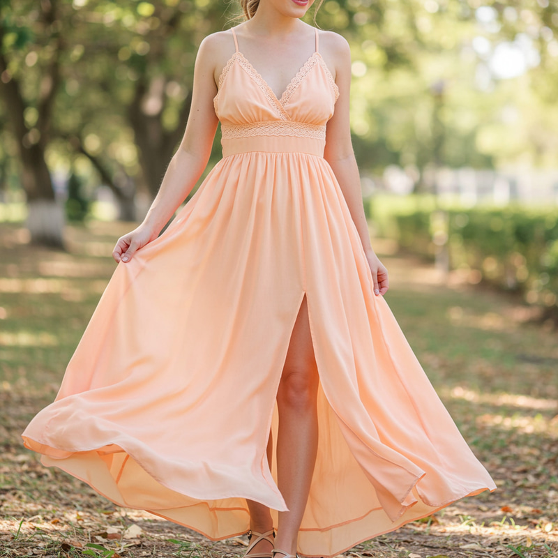 Stylish Summer Dress with Triangular Top Stylish Summer Dress with Triangular Top