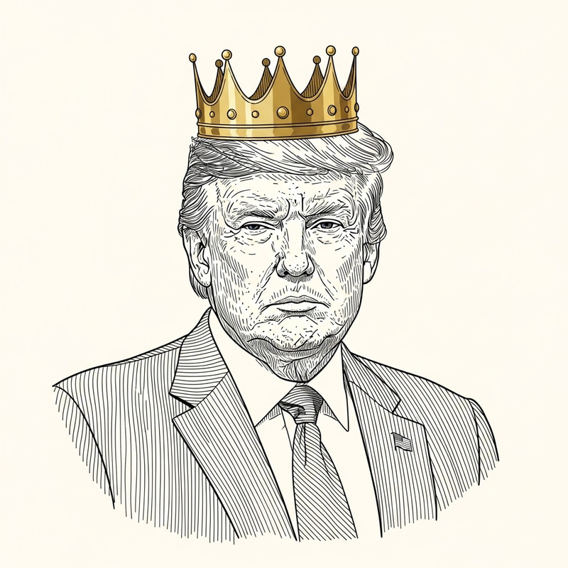 Trump Crowned: A Line Drawing Art Trump Crowned: A Line Drawing Art