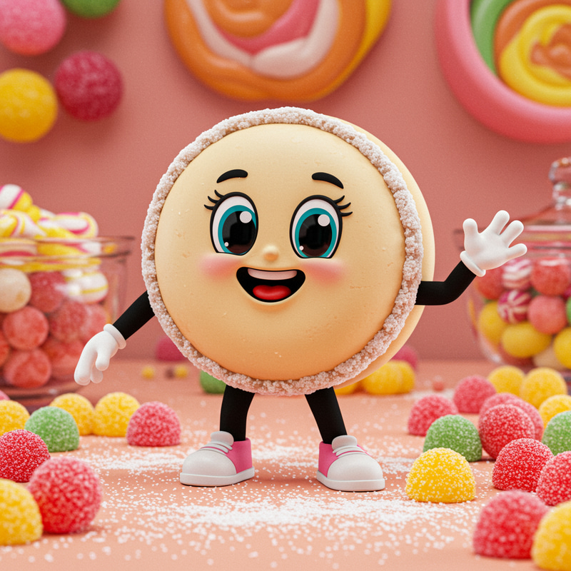 Innovative Alfajor Character Design for Sweet Shop Innovative Alfajor Character Design for Sweet Shop