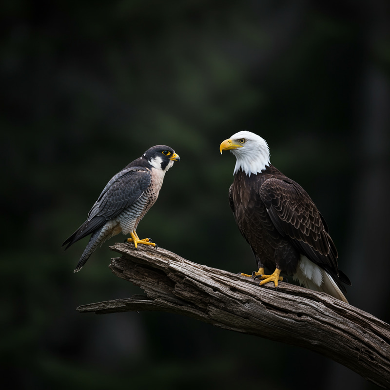 Peregrine Falcon & Bald Eagle: Nature's Icons Peregrine Falcon & Bald Eagle: Nature's Icons