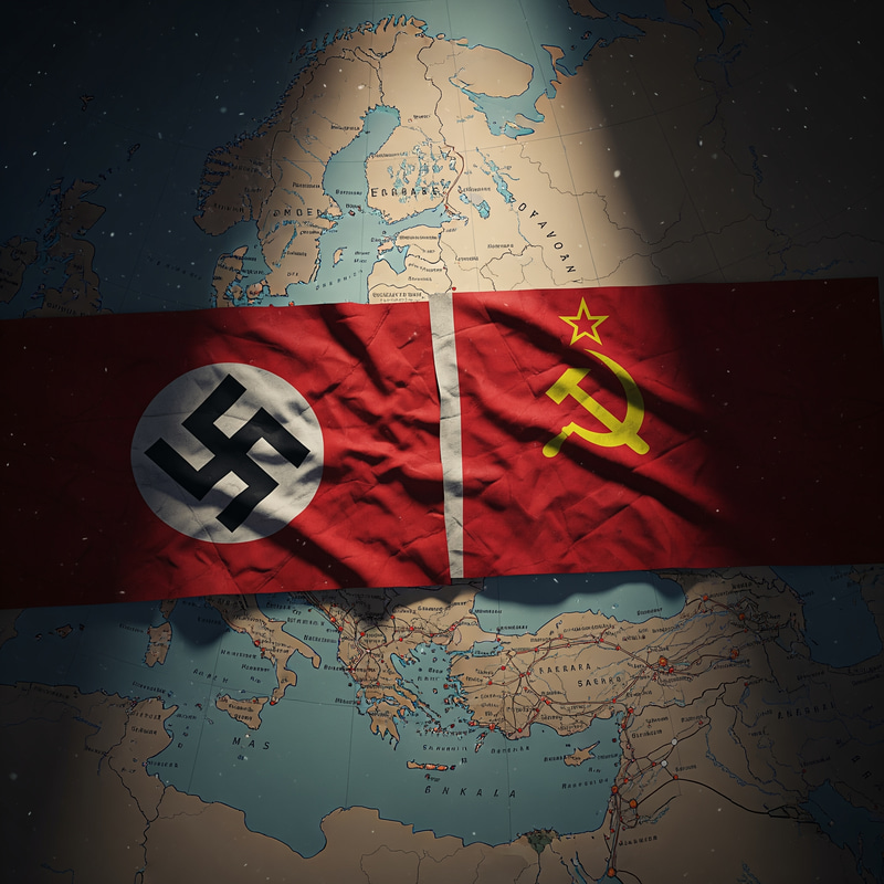 Dramatic WWII Eastern Front Scene Background